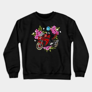 Biker Woman Crewneck Sweatshirt